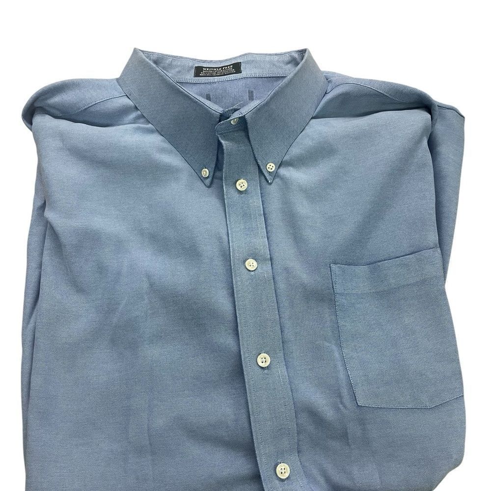 Christopher Hart Men's Blue Button-Down Shirt short sleeved size 21/22